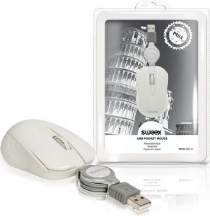 Mysz Sweex przewodowa mini USB Pisa biała (NPMI1080-01) 1