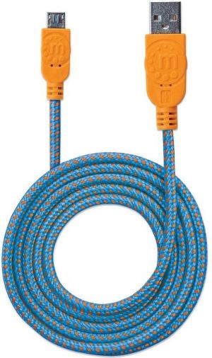 Kabel USB Manhattan Sznurowy kabel Hi-Speed USB 2.0, A męski na micro-B męski, 1m (394024) 1