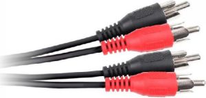 Kabel RCA (Cinch) x2 - RCA (Cinch) x2 10m czarny (KPO2610-10) 2