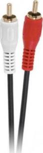 Kabel Jack 3.5mm - RCA (Cinch) x2 5m czarny (KPO2747-5) 3