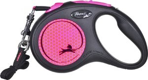 Flexi Smycz automatyczna New Neon M taśma 5 m kol. różowy 3