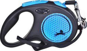 Flexi Smycz automatyczna New Neon M taśma 5 m kol. niebieski 4