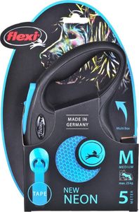 Flexi Smycz automatyczna New Neon M taśma 5 m kol. niebieski 5