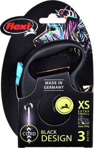 Flexi Smycz automatyczna Black Design XS linka 3 m kol. niebieski 4