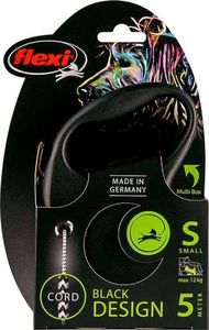 Flexi Smycz automatyczna Black Design S linka 5 m kol. czarny 2