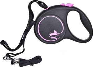 Flexi Smycz automatyczna Black Design S linka 5 m kol. różowy 2