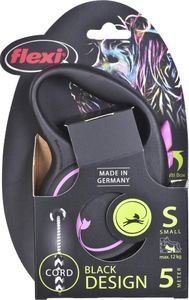 Flexi Smycz automatyczna Black Design S linka 5 m kol. różowy 4