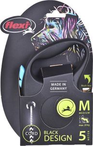 Flexi Smycz automatyczna Black Design M linka 5 m kol. niebieski 5