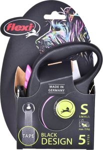 Flexi Black Design S taśma 5 m różowa 5
