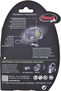 Flexi Black Design S taśma 5 m różowa 6