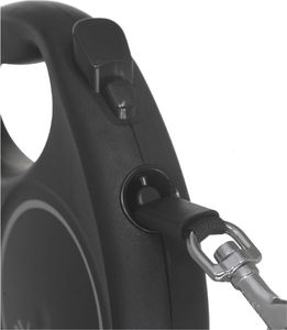 Flexi Smycz automatyczna Black Design M taśma 5 m kol. czarny 5