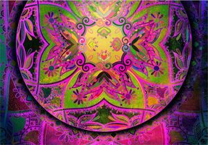 DecoNest Fototapeta - Mandala: Różowa ekspresja - 150X105 1