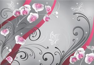 DecoNest Fototapeta - Różowe orchidee - wariacja - 350X245 1