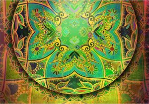 DecoNest Fototapeta - Mandala: Szmaragdowy fantazja - 250X175 1