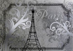 DecoNest Fototapeta - Vintage Paris - srebrny - 400X280 1
