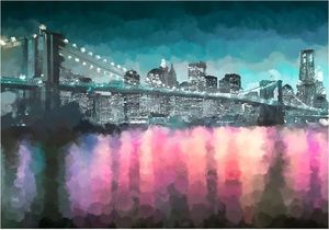 DecoNest Fototapeta - Malowany Nowy Jork - 200X140 1