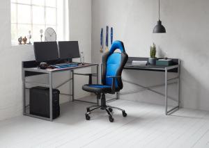 Fotel Jysk SNERTINGE Czarno-niebieski 5