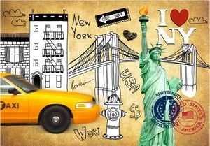 DecoNest Fototapeta - One way - New York - 100X70 1