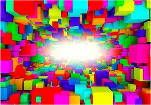 DecoNest Fototapeta - Światło w geometrii koloru - 100X70 1