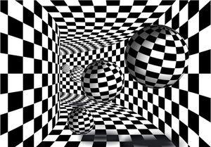 DecoNest Fototapeta - Czarno-biały korytarz - 250X175 1