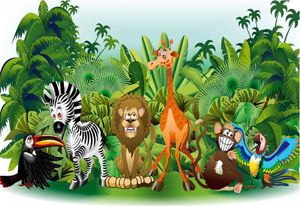 DecoNest Fototapeta - Zwierzęta dżungli - 250X175 1