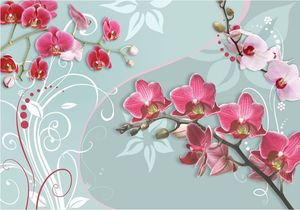 DecoNest Fototapeta - Różowe orchidee - wariacja II - 250X175 1