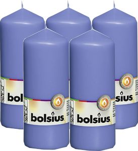 Bolsius Świeca pieńkowa walec BOLSIUS 42H 15CM 5szt. CHABROWY NIEBIESKI 1