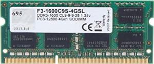 Pamięć do laptopa G.Skill SODIMM, DDR3L, 4 GB, 1600 MHz, CL9 (F3-1600C9S-4GSL) 1