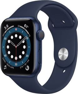 Smartwatch Apple Watch Series 6 GPS 44mm Blue Alu Navy Sport Granatowy  (M00J3WB/A) 1