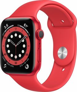 Smartwatch Apple Watch 6 GPS 44mm Red Alu Red Sport Czerwony  (M00M3WB/A) 1