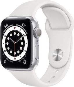 Smartwatch Apple Watch Series 6 GPS 44mm Silver Alu White Sport Biały  (M00D3WB/A) 1