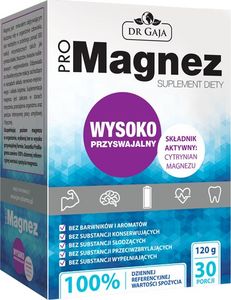 Dr Gaja Pro Magnez, 30 saszetek, 120 g, Cytrynian Magnezu, 100% RWS - dr. Gaja 1