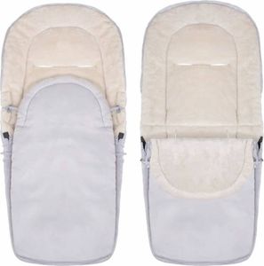 Springos Śpiworek do wózka 4w1, mufka, śpiwór do sanek, gondoli z torbą 90 cm szaro-beżowy UNIWERSALNY 2