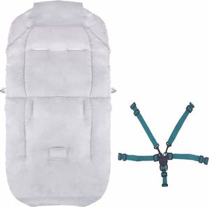 Springos Śpiworek do wózka 4w1, mufka, śpiwór do sanek, gondoli z torbą 90 cm szaro-beżowy UNIWERSALNY 9