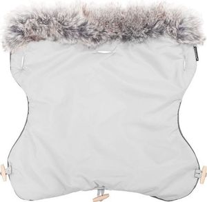 Springos Śpiworek do wózka 4w1, mufka, śpiwór do sanek, gondoli z torbą 90 cm szaro-niebieski UNIWERSALNY 9