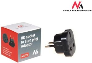 Maclean Adapter podrózny EU na UK czarny (MCE72) 5