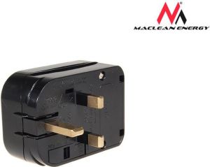 Maclean Adapter zasilania UK na Euro kątowy czarny (MCE70) 4