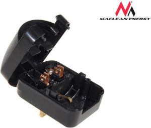 Maclean Adapter zasilania UK na Euro kątowy czarny (MCE70) 5