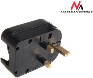 Maclean Adapter zasilania UK na Euro kątowy czarny (MCE70) 6