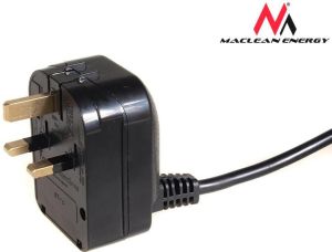 Maclean Adapter zasilania UK na Euro kątowy czarny (MCE70) 7