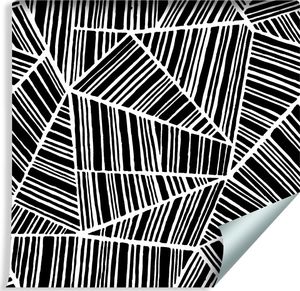 Muralo Tapeta Czarno - Białe Wzory Geometryczne 1