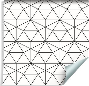 Muralo Tapeta Czarno-Biały Wzór Geometryczny 1