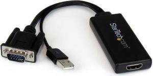 Adapter AV StarTech D-Sub (VGA) - HDMI + USB-A czarny (VGA2HDU) 1