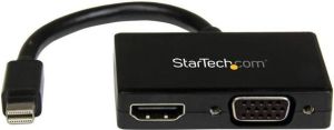 Adapter AV StarTech DisplayPort Mini - HDMI - D-Sub (VGA) czarny (MDP2HDVGA) 1