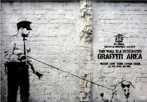 DecoNest Fototapeta - Banksy - Graffiti Area - 350X245 1
