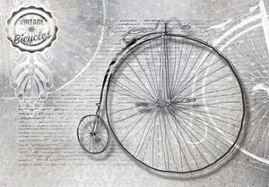 DecoNest Fototapeta - Vintage bicycles - black and white - 400X280 1