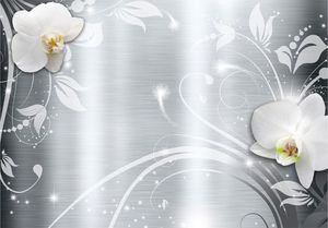 DecoNest Fototapeta - Orchidee na stali - 150X105 1