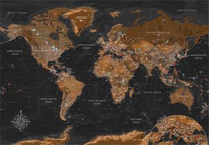 DecoNest Fototapeta - Świat: Stylowa mapa - 150X105 1