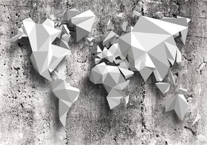 DecoNest Fototapeta - Mapa świata: origami - 300X210 1