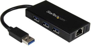 HUB USB StarTech 1x RJ-45  + 3x USB-A 3.0 (ST3300GU3B) 1